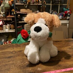 Best Made Toys brown and white plush puppy